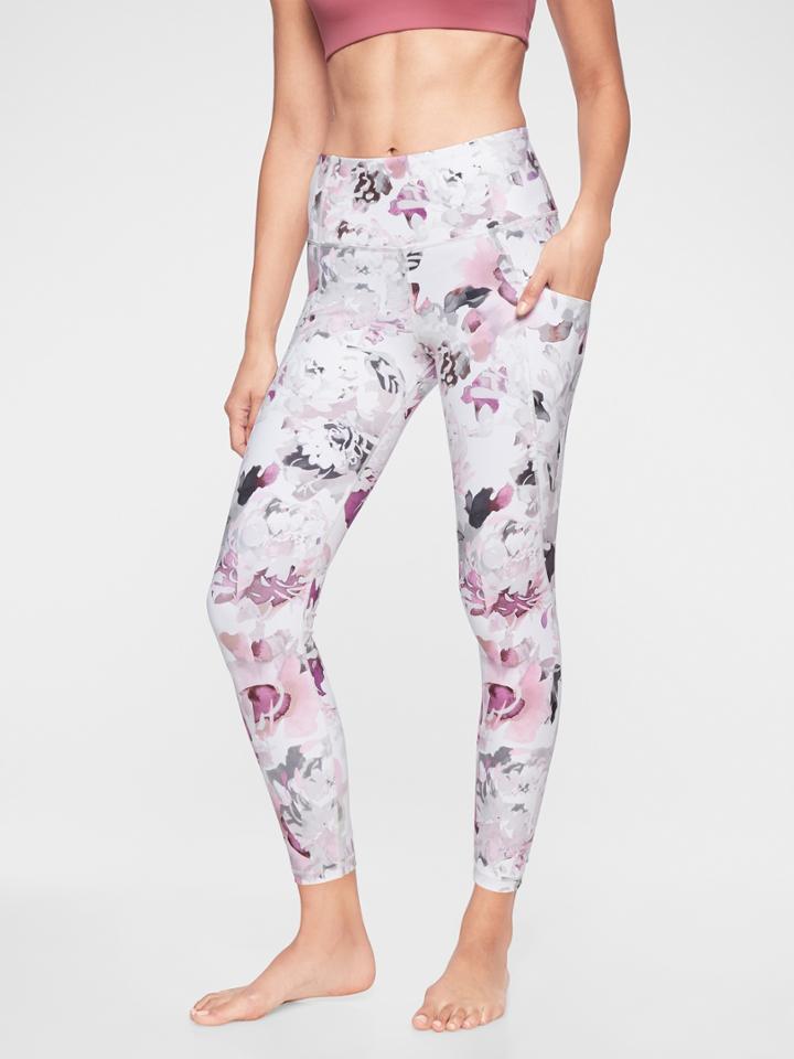 Stash Pocket Salutation Peony 7/8 Leggings