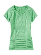 Athleta Fastest Track Tee Size L - Lilypad Green Heather