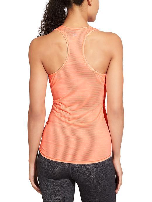 Athleta Womens Shadow Stripe Chi Tank Size L Tall - Melon Shock