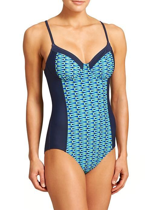 Athleta Womens Luminate One Piece Size 36d/dd - Dress Blue
