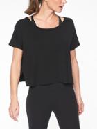 Athleta Womens Unwind Crop Sweatshirt Black Size Xxs