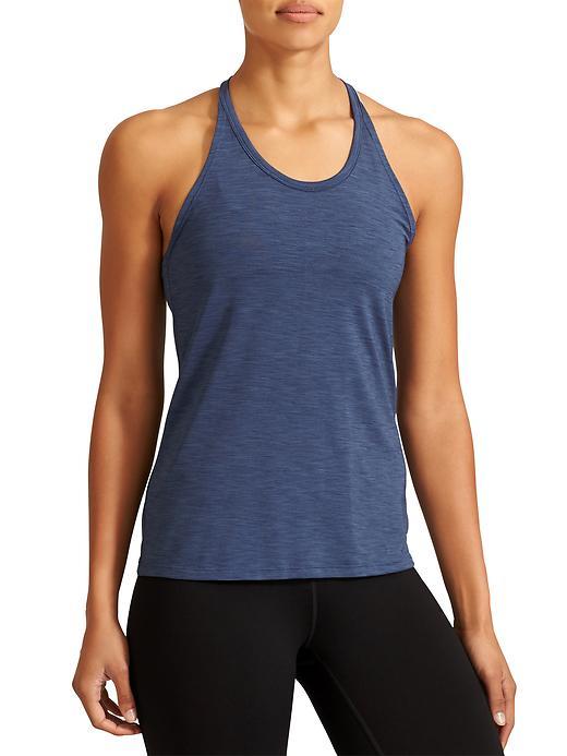 Athleta Womens Uppercut Tank Size L - Iron Blue Heather/jazzy Purple