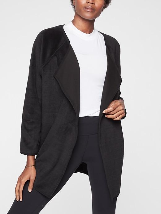 Athleta Womens Cozy Karma Wrap Black Size Xxs