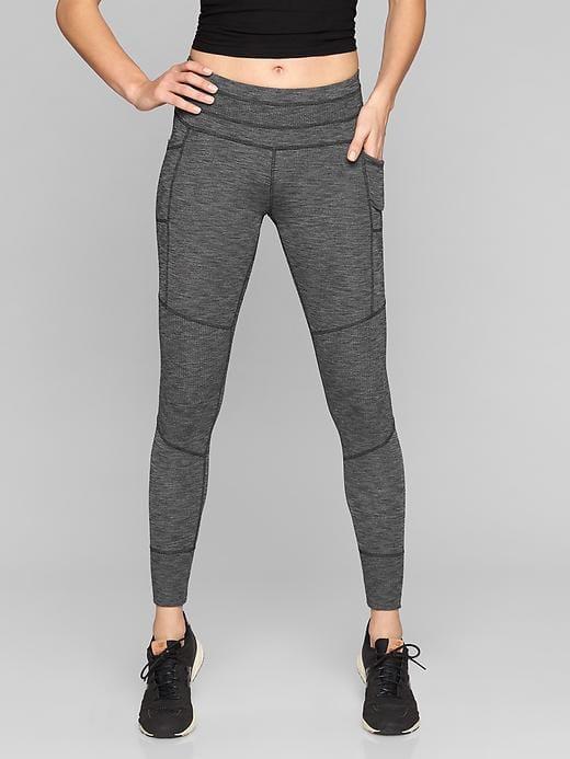Athleta Womens Excursion Tight Black Heather Size Xxs