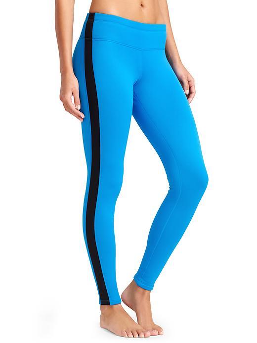 Athleta Womens Ski Line Polartec 2 Tight Size L Tall - Sapphire/black