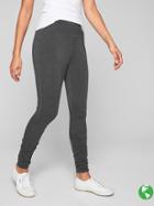 Athleta Womens Restore Slim Ruched Pant Size L - Charcoal Grey Heather