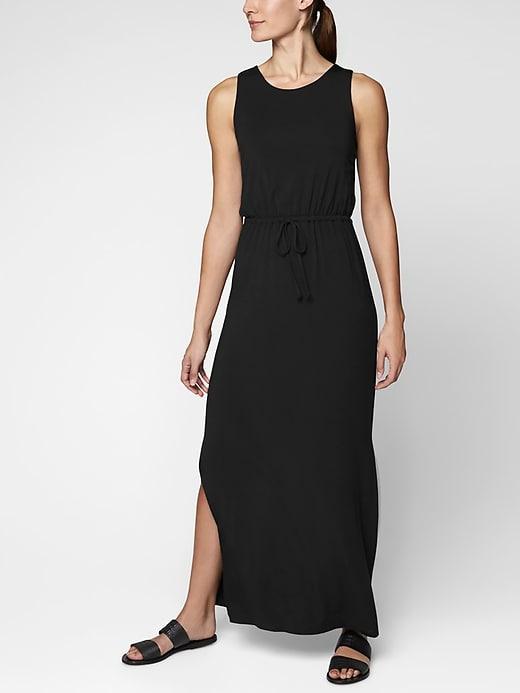 Athleta Womens Keyhole Maxi Dress Black Size S