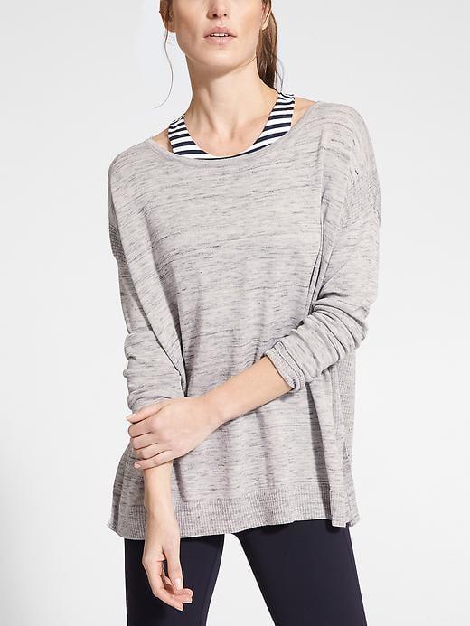 Athleta Womens Easy Pullover Size L - Grey Heather
