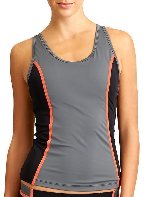 Athleta Womens Welded Tankini Shadow Grey Size S