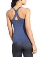 Athleta Womens Namaste Support Top Mesh Iron Blue Size Xl