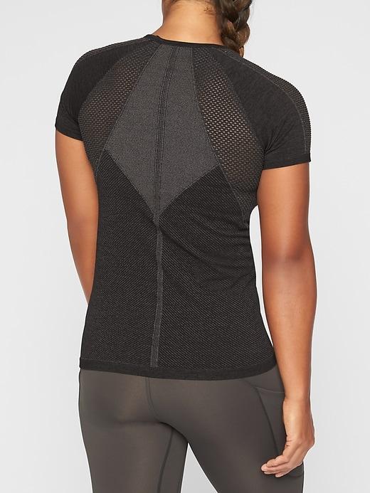 Athleta Womens Caliber Tee Black/ Flagstone Grey Size Xs
