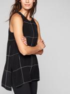 Athleta Womens Washable Silk Side Slit Cya Tank Size L - Window Pane