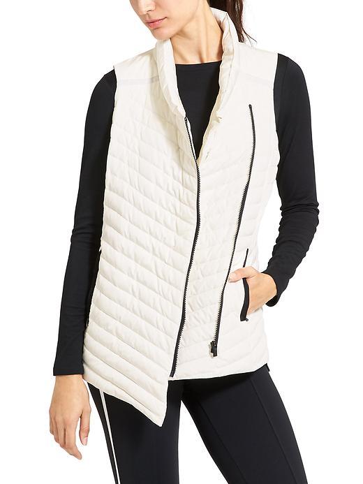 Athleta Womens So Down Vest Size L - Sandy White