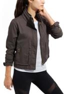 Athleta Womens Twill Military Jacket Shale Size Xl