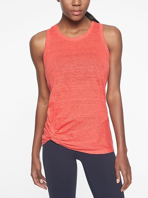 Athleta Womens Knot Zephyr Tank Smoked Salmon Size Xs
