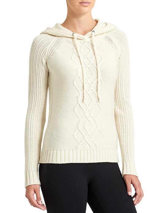 Athleta Womens Merino Cold Spell Hoodie Size 1x Plus - Ivory