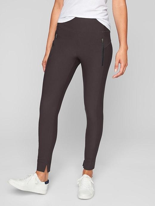 Athleta Womens Stellar Tight Size L Tall - Espresso