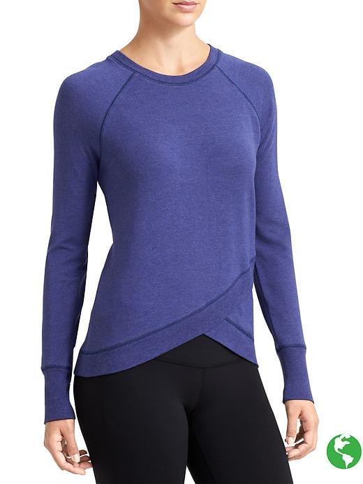 Athleta Womens Criss Cross Sweatshirt Size 2x Plus - Indigo Heather