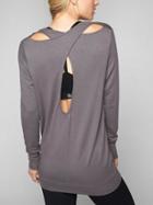 Athleta Womens Coaster Go-to Sweatshirt Size Xs Petite - Silver Bells