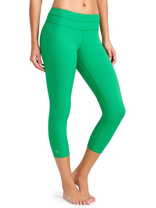 Athleta Womens Dobby Sonar Capri Size L Tall - Peridot Green