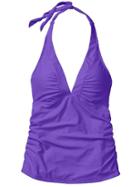 Athleta Womens Shirrendipity Halter Tankini Size Xxs - Electric Purple