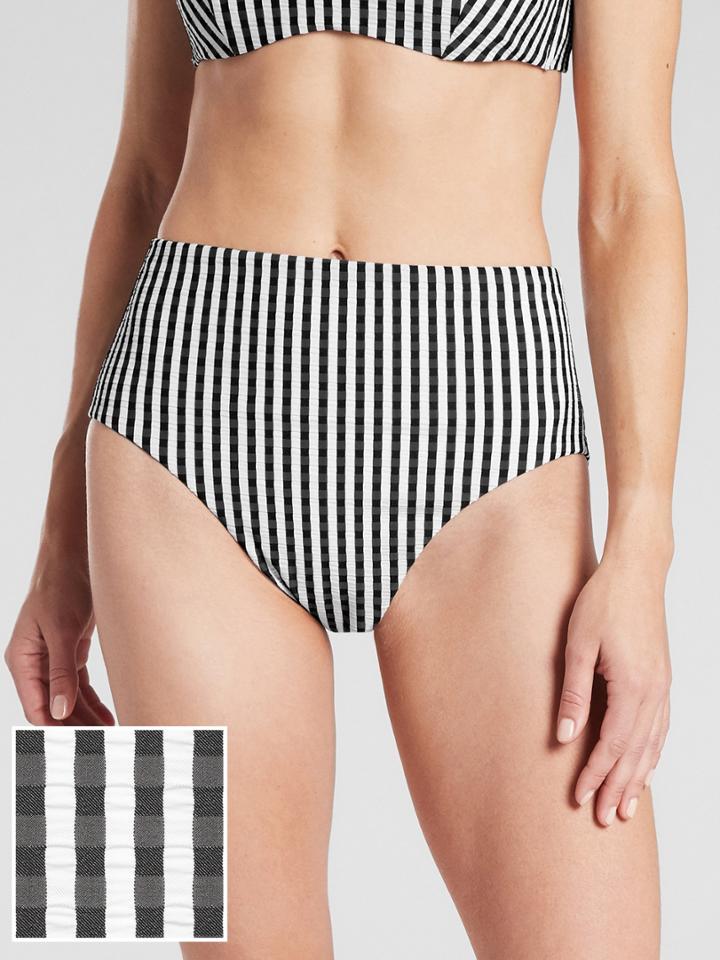 Stripe Seersucker High Waist Bottom