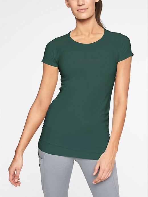 Athleta Womens Speedlight Tee Dark Jade Size L