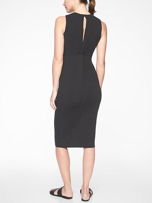 Athleta Womens Twist Back Dress Black Size L