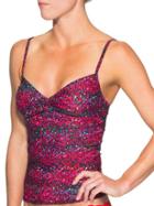 Athleta Womens Santa Cruz Knot Front Tankini Size M - Saffron Red Floral