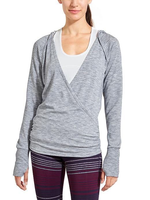 Athleta Womens Studio Hoodie Size L - Light Navy Heather