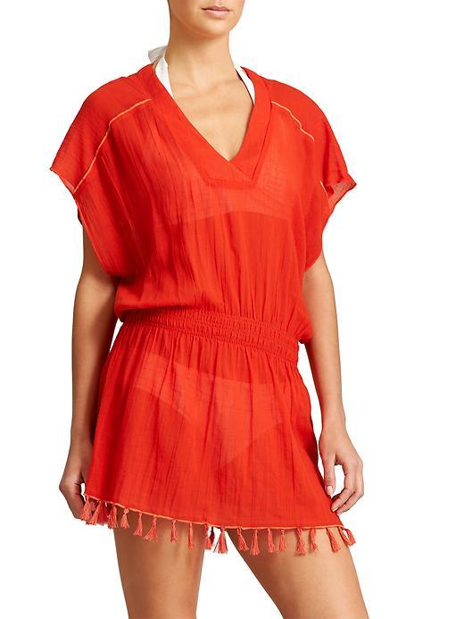 Athleta Womens Bright Side Cover Up Size L - Saffron Red