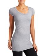 Athleta Womens Essence Cya Tee Size 1x Plus - Light Grey Heather