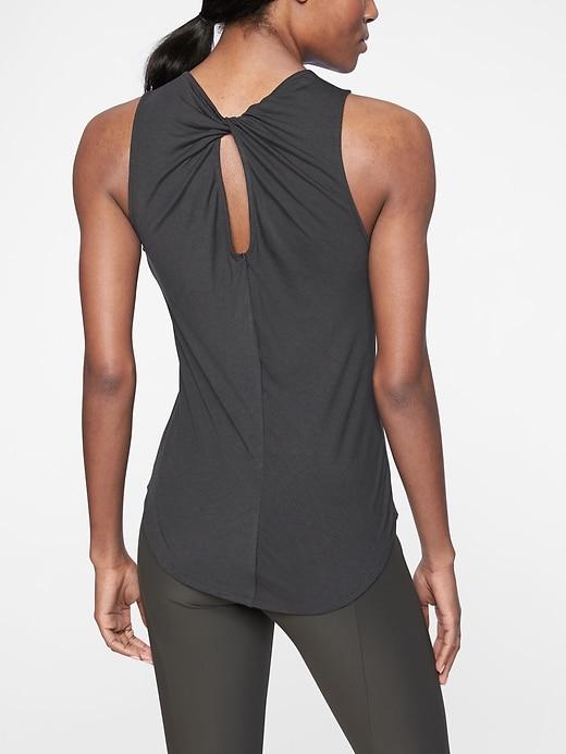 Athleta Womens Cloudlight Twist Back Tank Black Size S