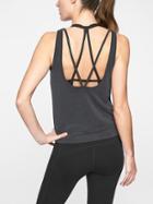 Athleta Womens Serenity V-back Tank Black Size M