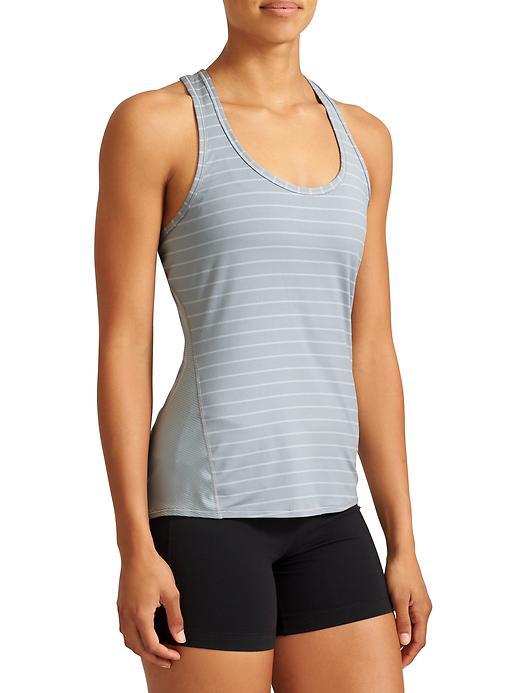 Athleta Womens Chi Tank Varied Stripe Size L - Slate Grey