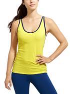 Athleta Womens Layer Up Fitted 2 Tank Size L - Blazing Yellow