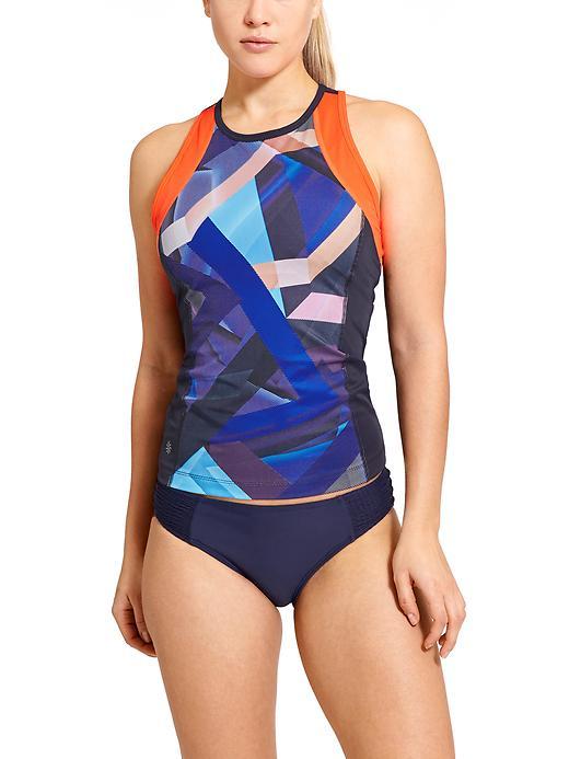 Athleta Womens Bondi Tri Tankini Size L - Dress Blue