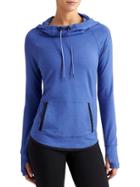 Athleta Womens Sentry Hoodie Sweatshirt Size 1x Plus - Capri Blue Heather