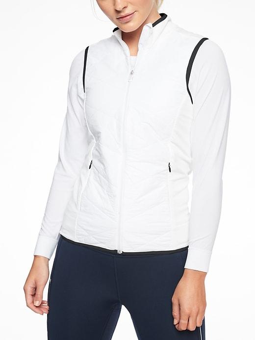 Athleta Womens Insulated Flurry Vest Bright White Size M