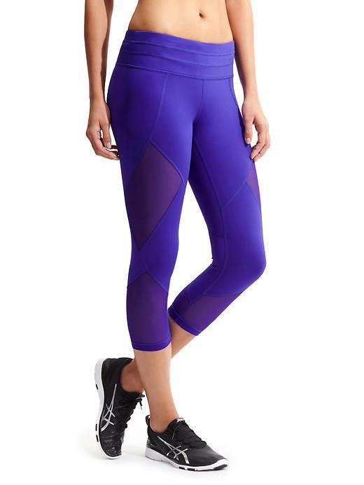 Athleta Womens Mesh Sonar Capri Size L Tall - Vibrant Cobalt