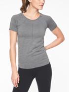 Athleta Womens Foothill Heather Tee Grey Heather Size S