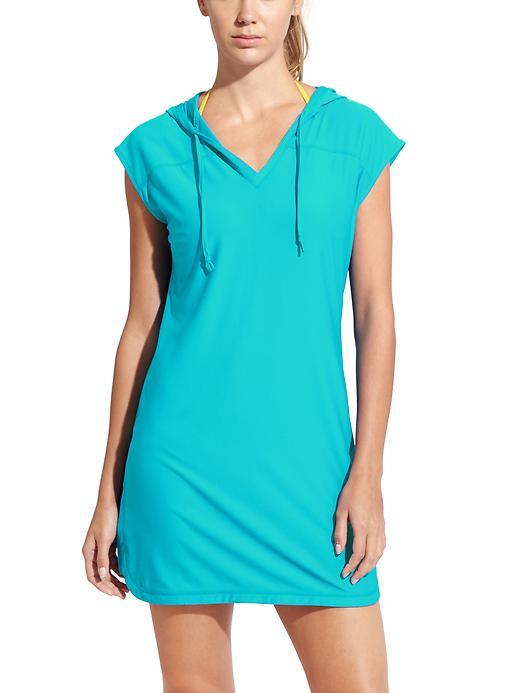 Athleta Womens Wick-it Hoodie Coverup Size 1x Plus - Bora Bora Blue