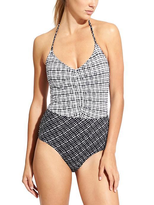 Athleta Womens Vichy One Piece Size L - Black