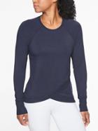 Athleta Womens Criss Cross Sweatshirt Navy Size Xs