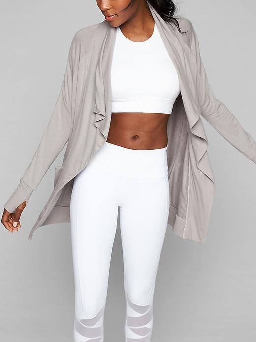 Athleta Womens Studio Wrap Size 1x Plus - Pebble Grey