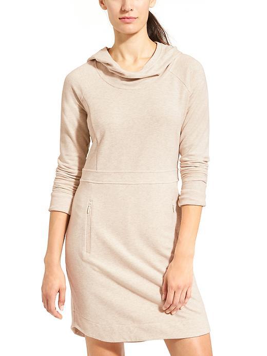Athleta Womens Power Down Dress Size L Tall - Oatmeal Heather