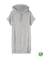 Athleta Womens Coaster Short Sleeve Sweatshirt Dress Size L - Marl Grey Heather