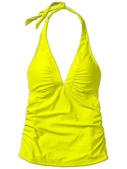 Athleta Womens Shirrendipity Halter Tankini Size Xxs - Chartreuse