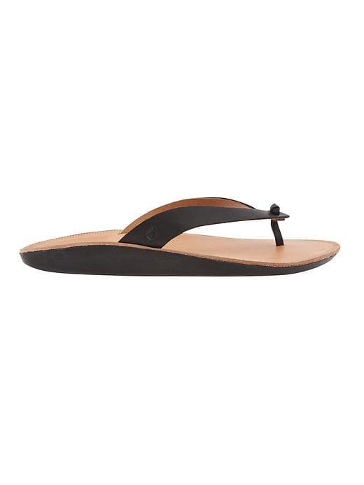 Athleta Womens Loea Sandal By Olukai Black/black Size 10