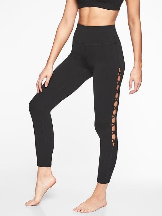 Athleta Womens Shiva 7/8 Tight Black Size L
